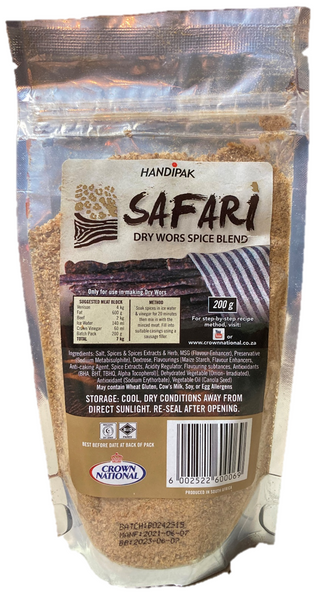 Safari Dry Wors Spice 200g